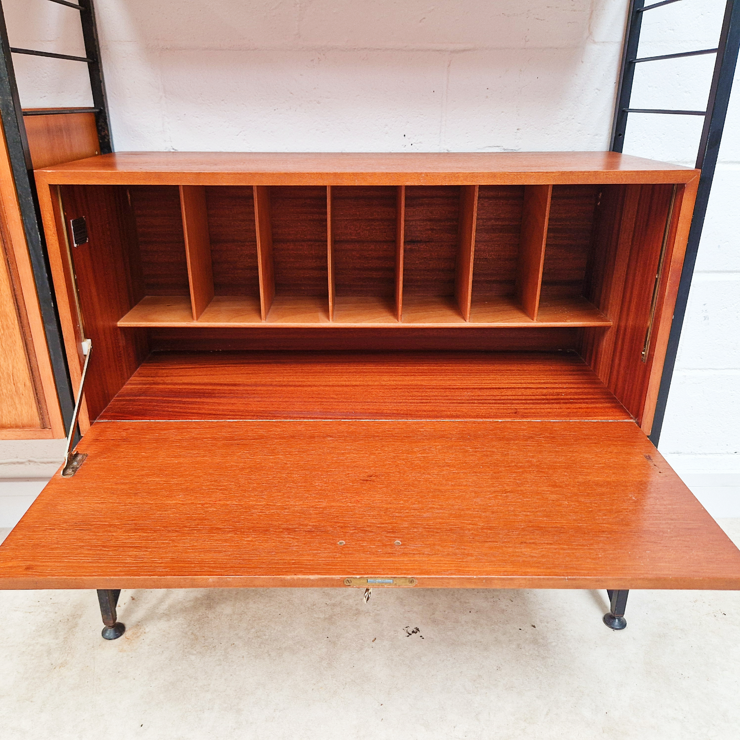 Staples Ladderax Vintage 1960s Mid Century 3 Bay Danish Design Cabinet Sideboard