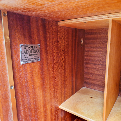Staples Ladderax Vintage 1960s Mid Century 3 Bay Danish Design Cabinet Sideboard