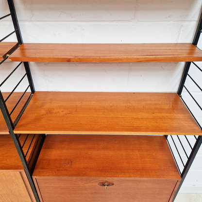 Staples Ladderax Vintage 1960s Mid Century 3 Bay Danish Design Cabinet Sideboard