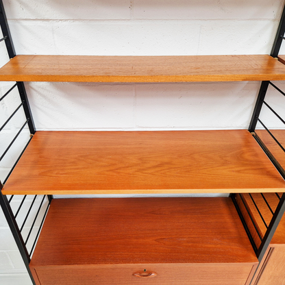 Staples Ladderax Vintage 1960s Mid Century 3 Bay Danish Design Cabinet Sideboard