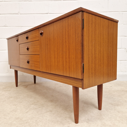 Schreiber Vintage Mid Century Medium Teak Danish Design Sideboard Buffet