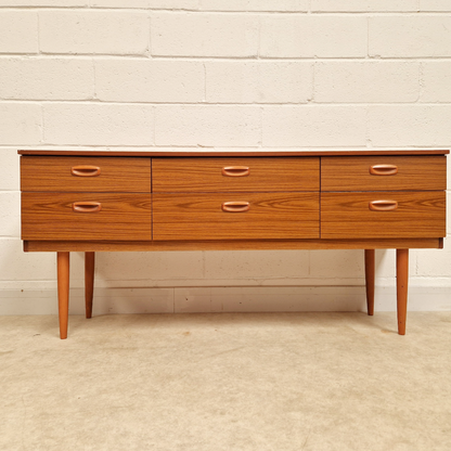 Schreiber Vintage Mid Century Scandinavian Design Sideboard Credenza
