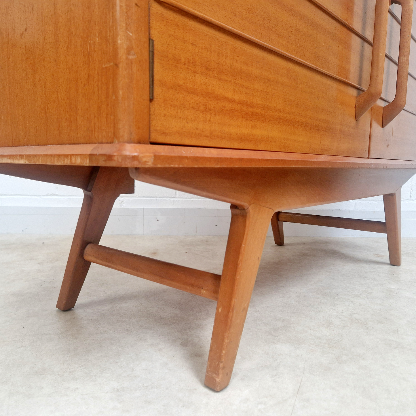 Rare G Plan Redford Vintage Mid Century Light Teak 1950s Sideboard Buffet Credenza