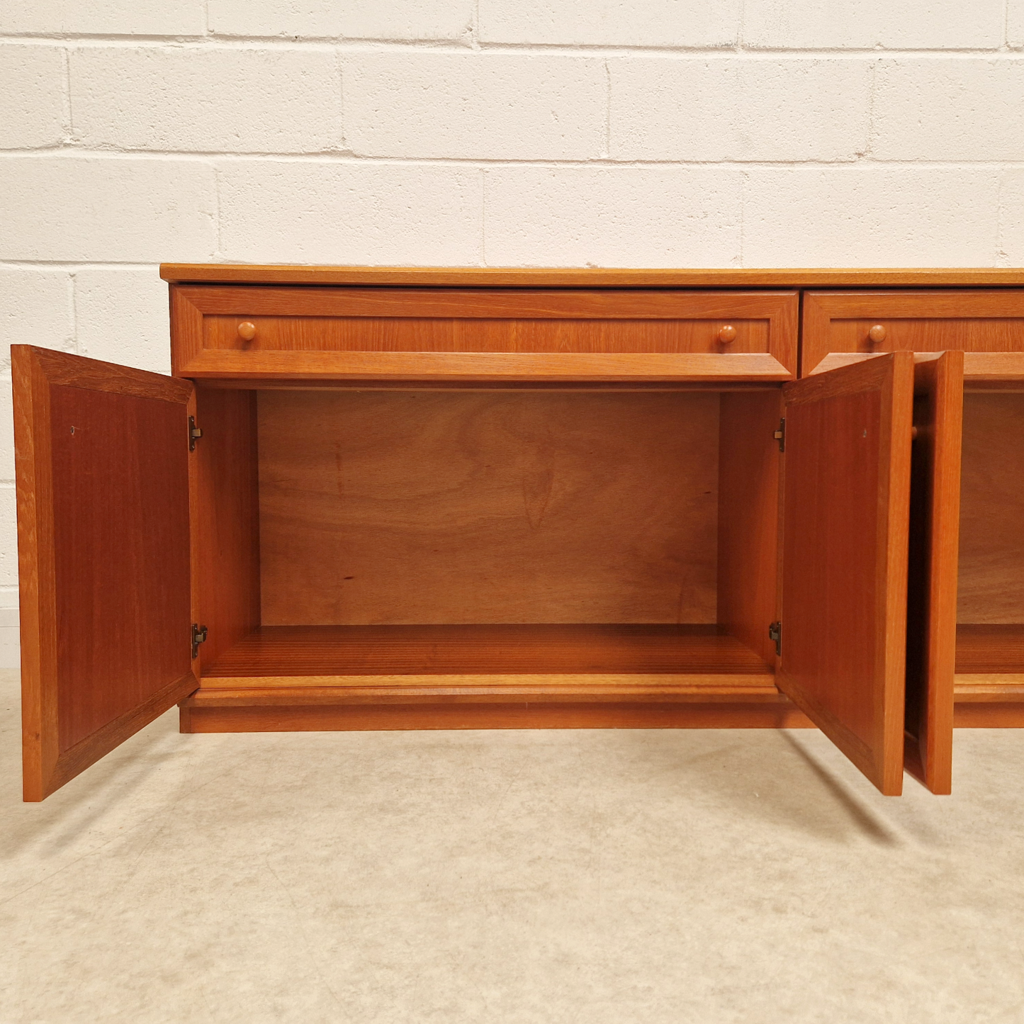 William Lawrence Vintage Mid Century Danish Design Long Sideboard LP Storage