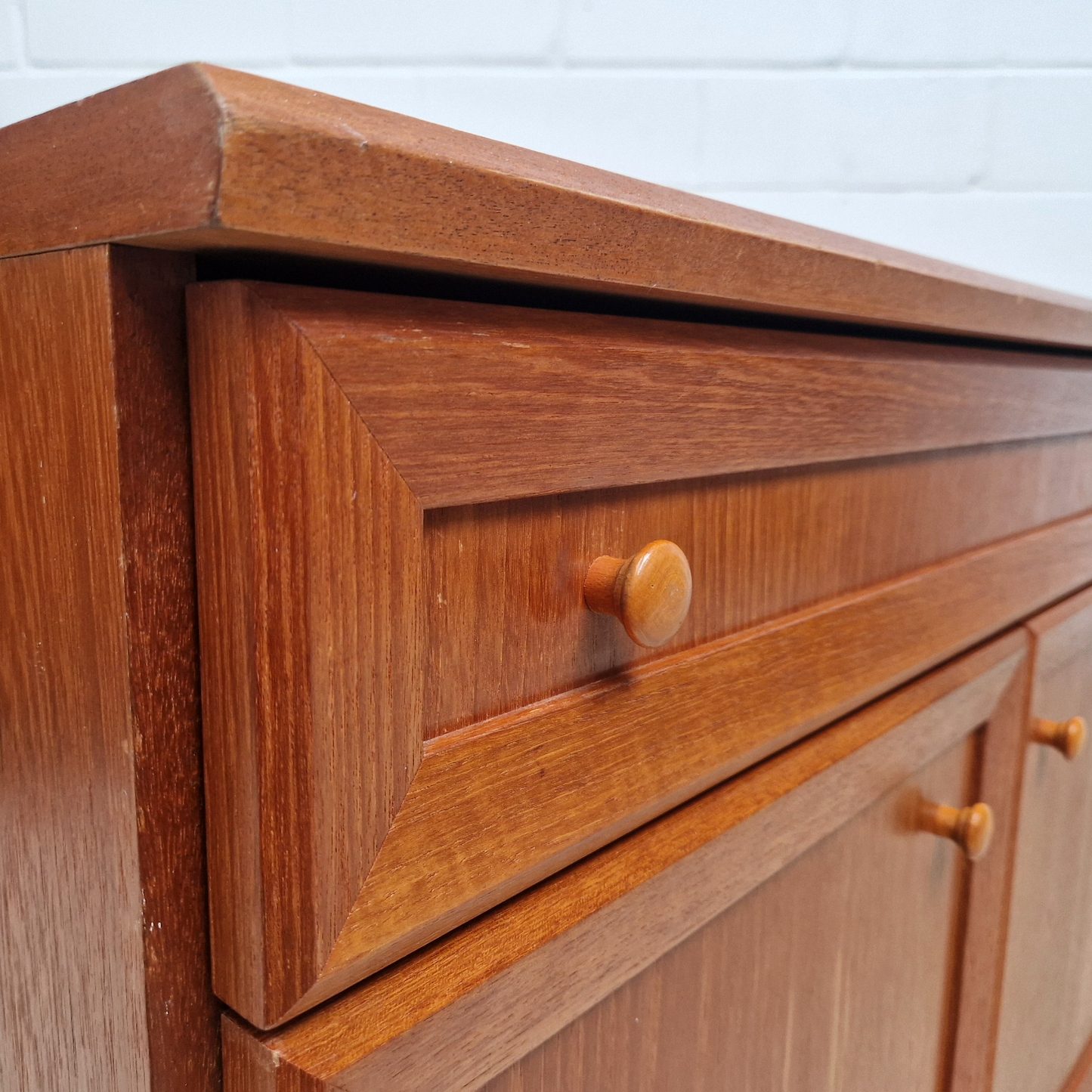 William Lawrence Vintage Mid Century Danish Design Long Sideboard LP Storage