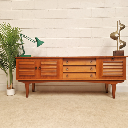Portwood Vintage Mid Century Golden Teak 1960s Danish Design Sideboard Credenza