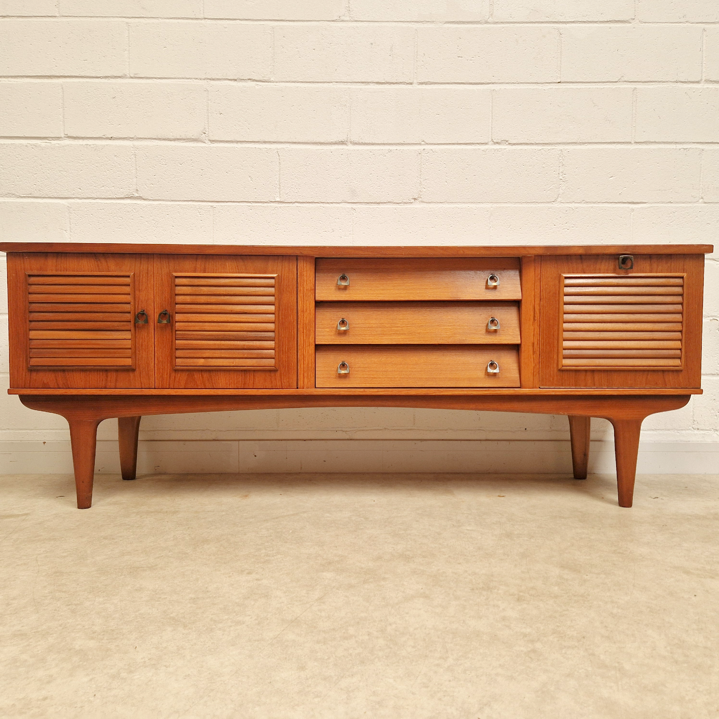 Portwood Vintage Mid Century Golden Teak 1960s Danish Design Sideboard Credenza