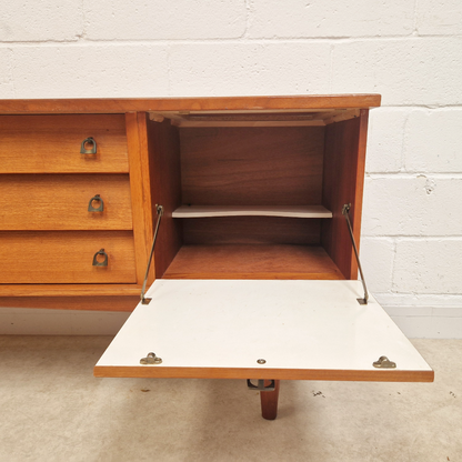 Portwood Vintage Mid Century Golden Teak 1960s Danish Design Sideboard Credenza
