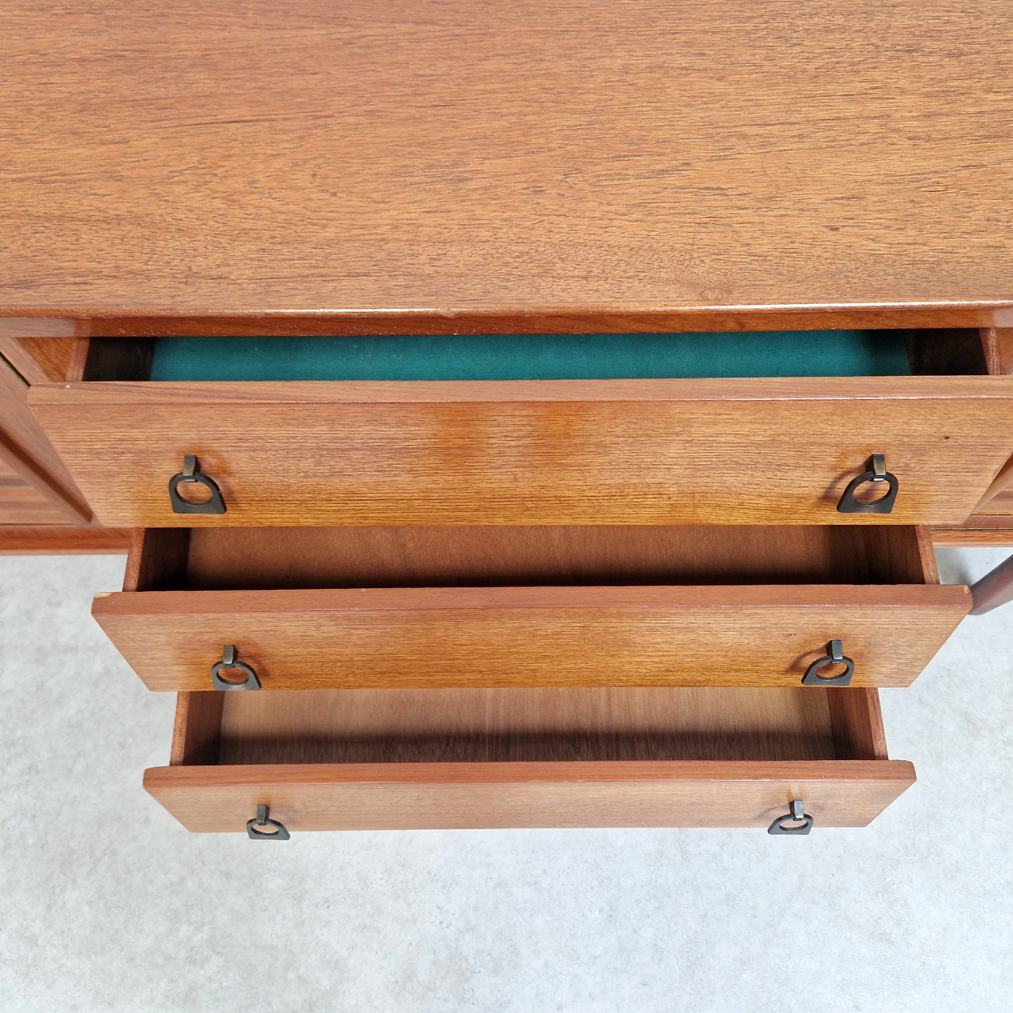 Portwood Vintage Mid Century Golden Teak 1960s Danish Design Sideboard Credenza