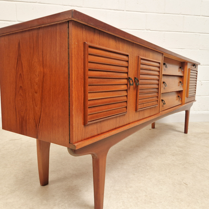 Portwood Vintage Mid Century Golden Teak 1960s Danish Design Sideboard Credenza