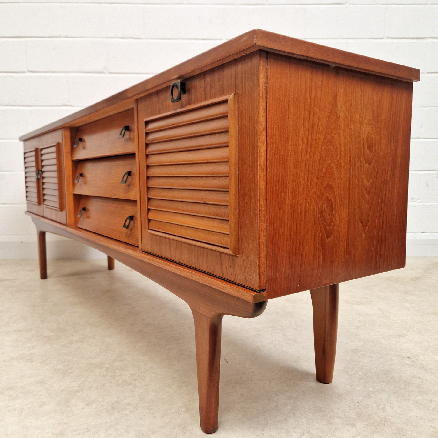 Portwood Vintage Mid Century Golden Teak 1960s Danish Design Sideboard Credenza