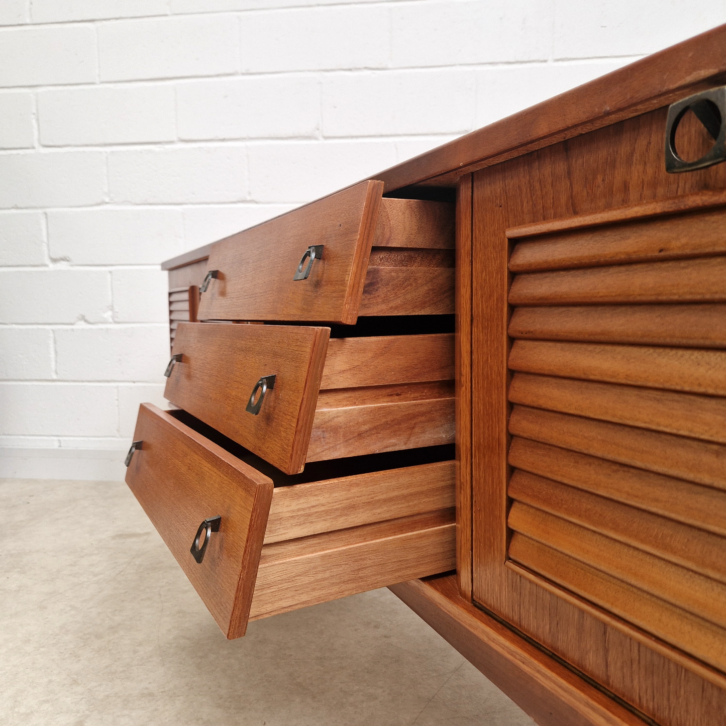 Portwood Vintage Mid Century Golden Teak 1960s Danish Design Sideboard Credenza