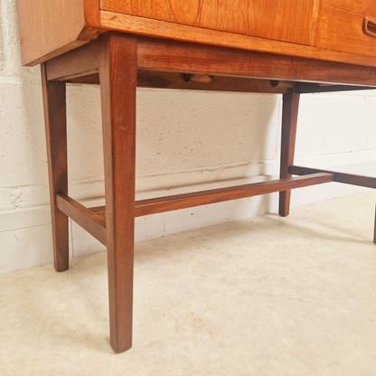 Vintage Mid Century Danish Medium Teak Compact Sideboard Cabinet