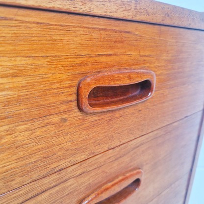 Vintage Mid Century Danish Medium Teak Compact Sideboard Cabinet