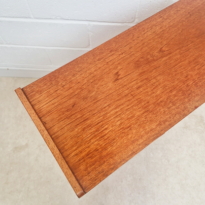 Vintage Mid Century Danish Medium Teak Compact Sideboard Cabinet