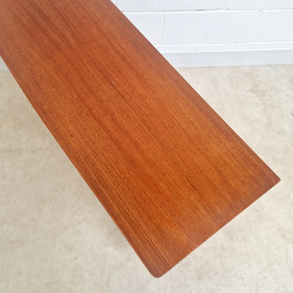 Mid Century Vintage 1960s Medium Teak & Glazed Glass Danish Design Bookcase