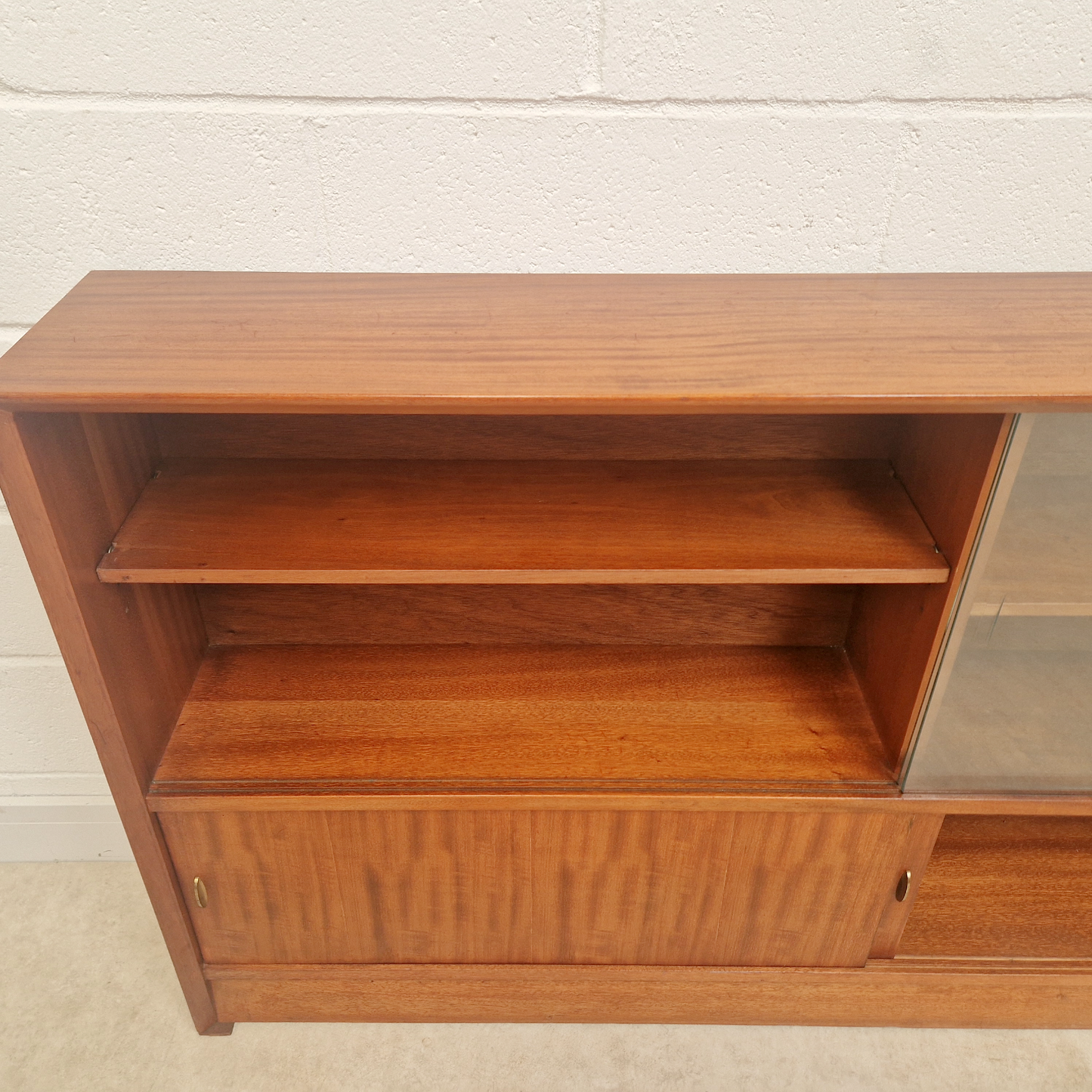 Herbert Gibbs Limited Edition Gold Signature Vintage Mid Century Slim Sideboard Bookcase