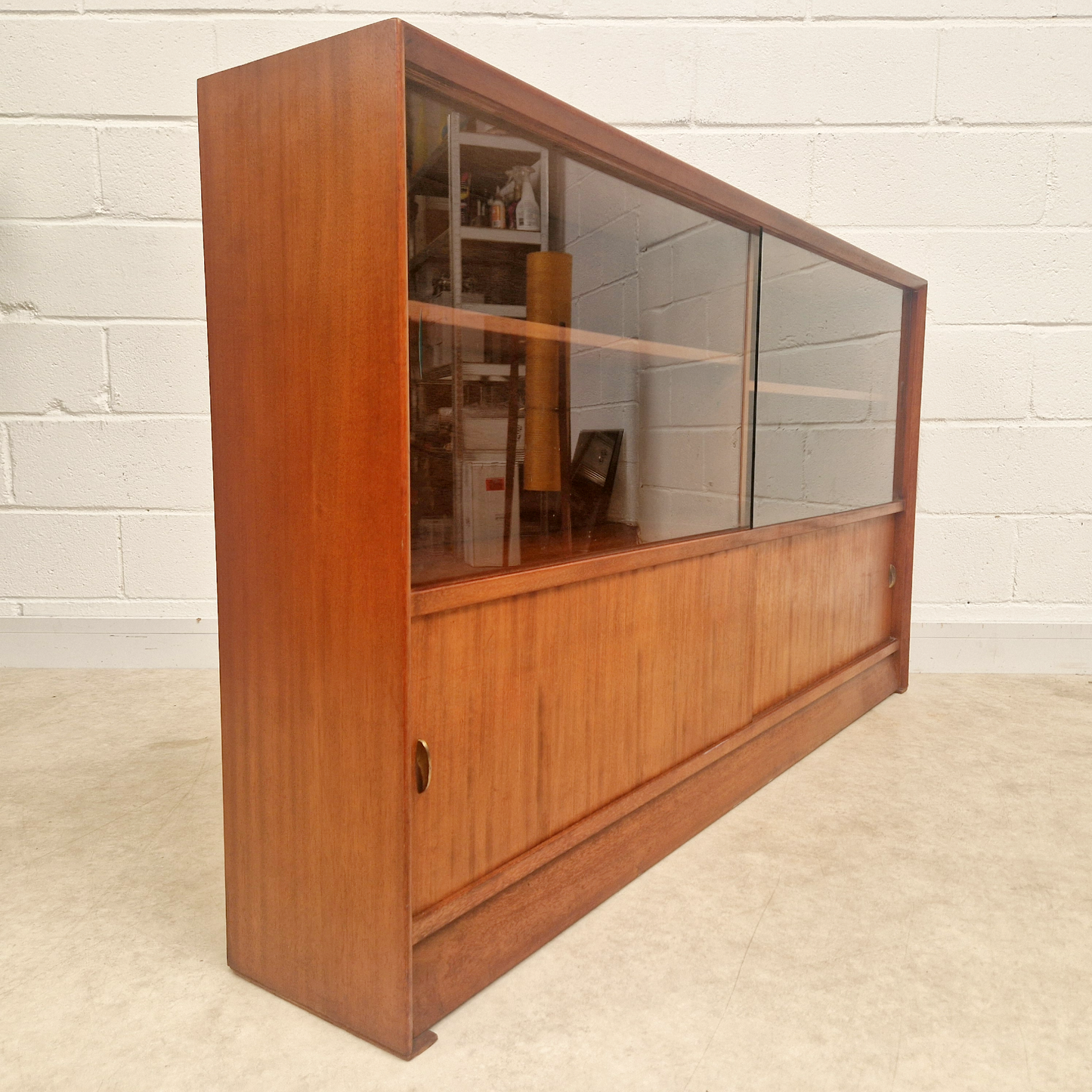 Herbert Gibbs Limited Edition Gold Signature Vintage Mid Century Slim Sideboard Bookcase