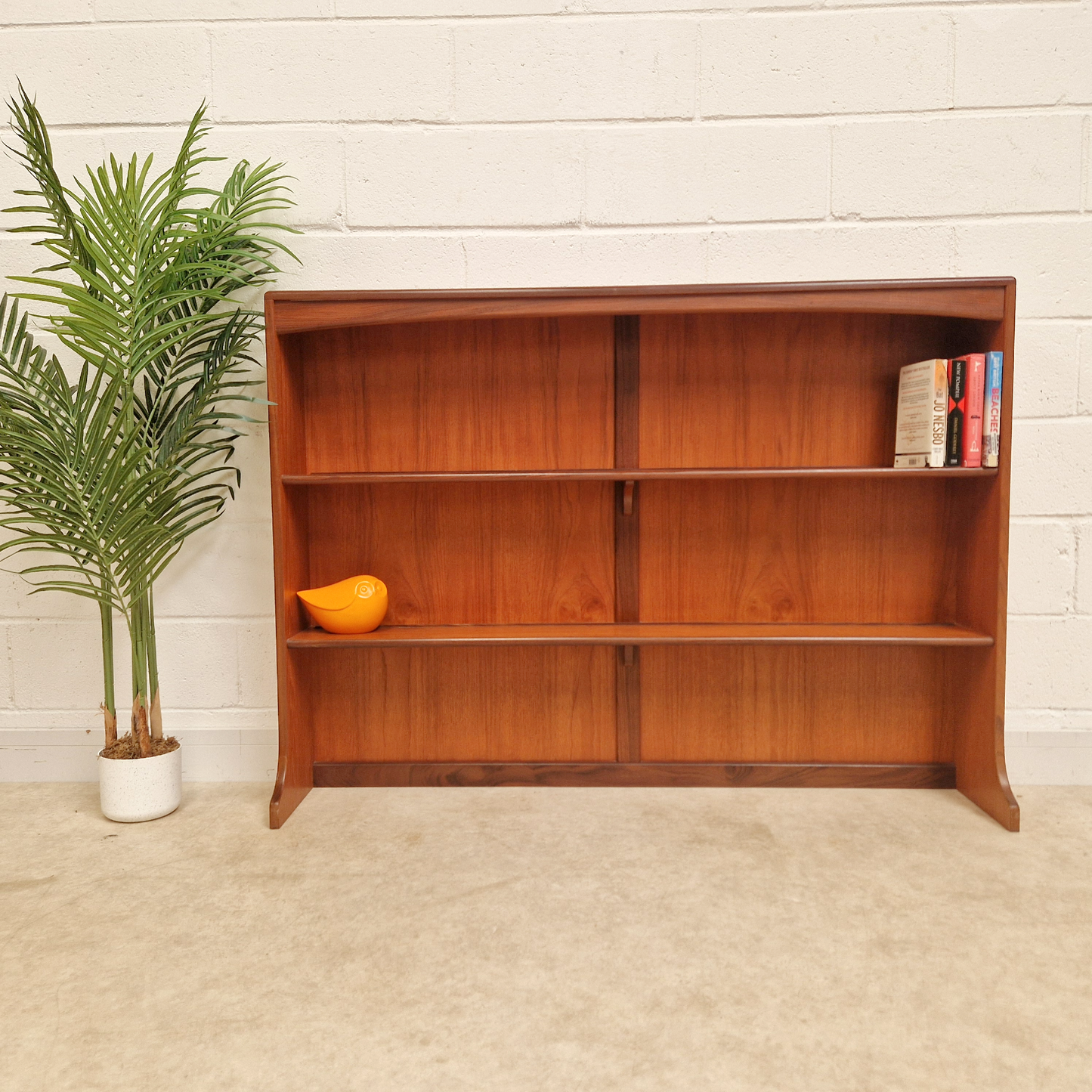 G Plan Fresco Vintage Mid Century Solid Teak Double Length Danish Design Bookcase