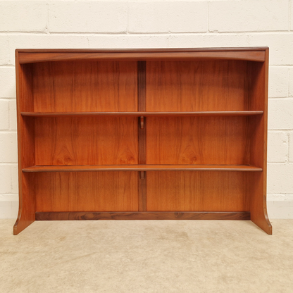 G Plan Fresco Vintage Mid Century Solid Teak Double Length Danish Design Bookcase