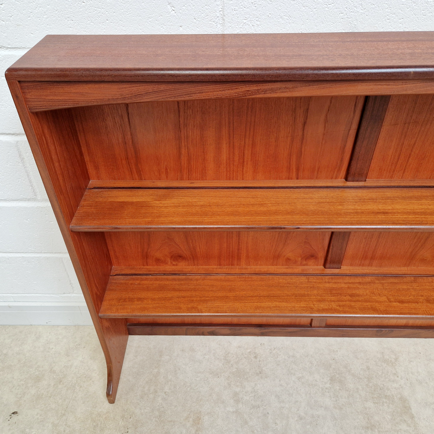 G Plan Fresco Vintage Mid Century Solid Teak Double Length Danish Design Bookcase