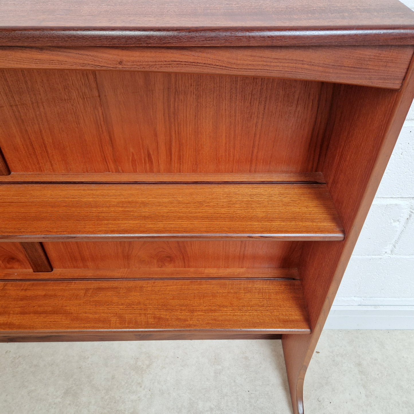 G Plan Fresco Vintage Mid Century Solid Teak Double Length Danish Design Bookcase
