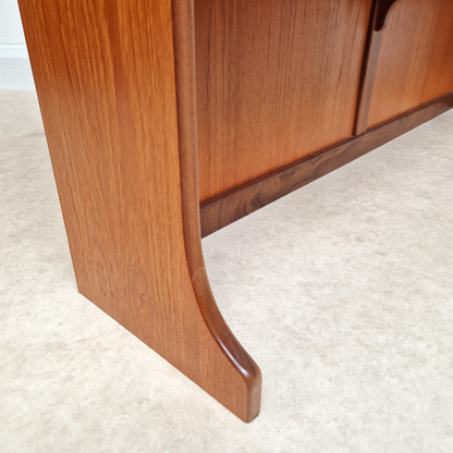 G Plan Fresco Vintage Mid Century Solid Teak Double Length Danish Design Bookcase