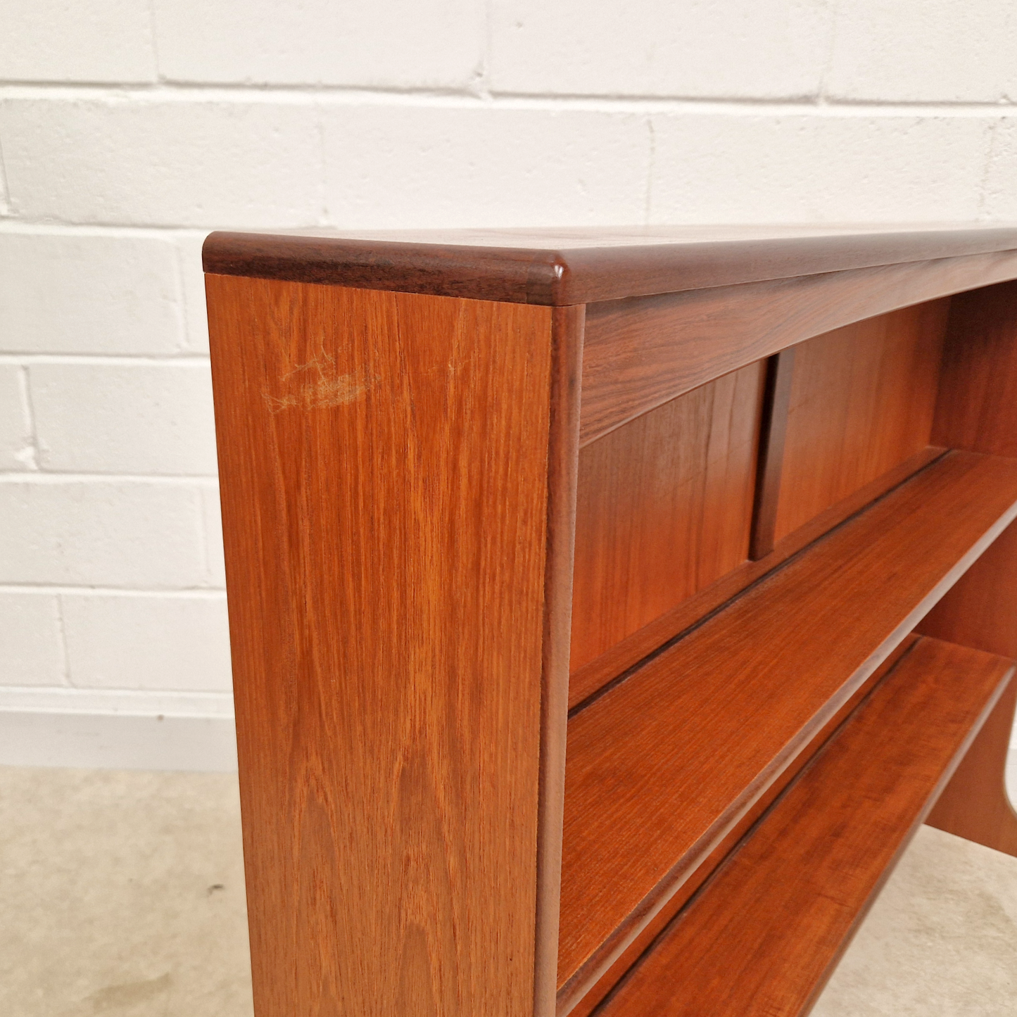 G Plan Fresco Vintage Mid Century Solid Teak Double Length Danish Design Bookcase