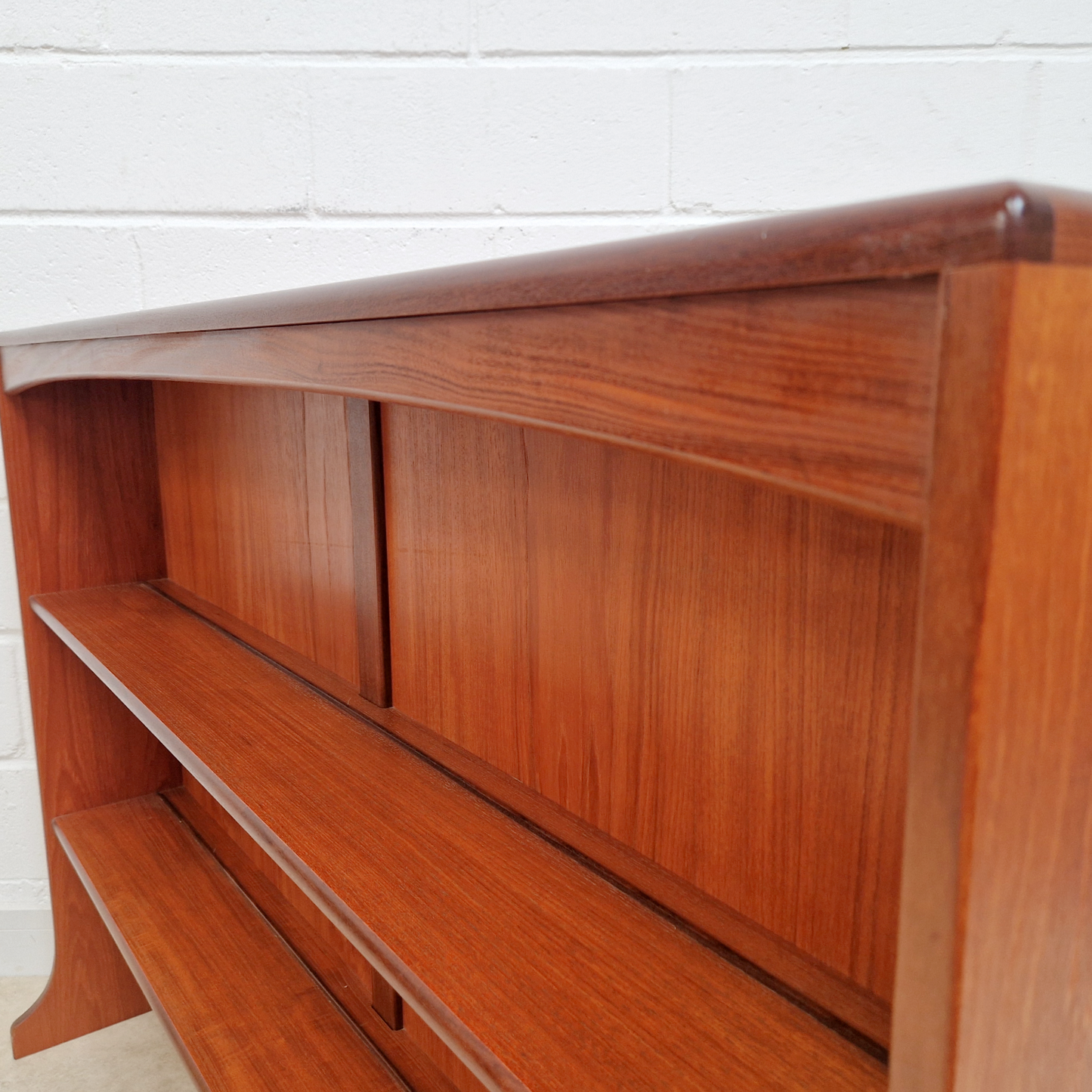 G Plan Fresco Vintage Mid Century Solid Teak Double Length Danish Design Bookcase