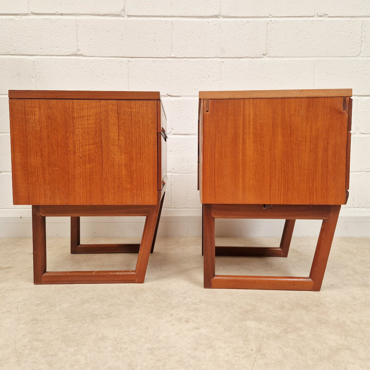 White & Newton Vintage Mid Century Danish Design Pair Chest of Drawers
