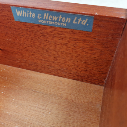 White & Newton Vintage Mid Century Danish Design Pair Chest of Drawers