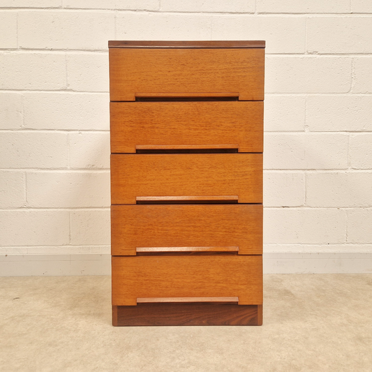 White & Newton Vintage Mid Century Danish Design Tallboy Chest of Drawers