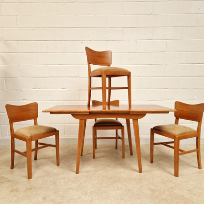 Nathan Vintage Mid Century Danish Design Extending Table & Chair Dining Set
