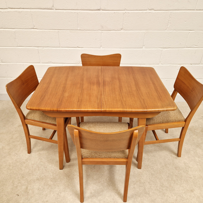 Nathan Vintage Mid Century Danish Design Extending Table & Chair Dining Set