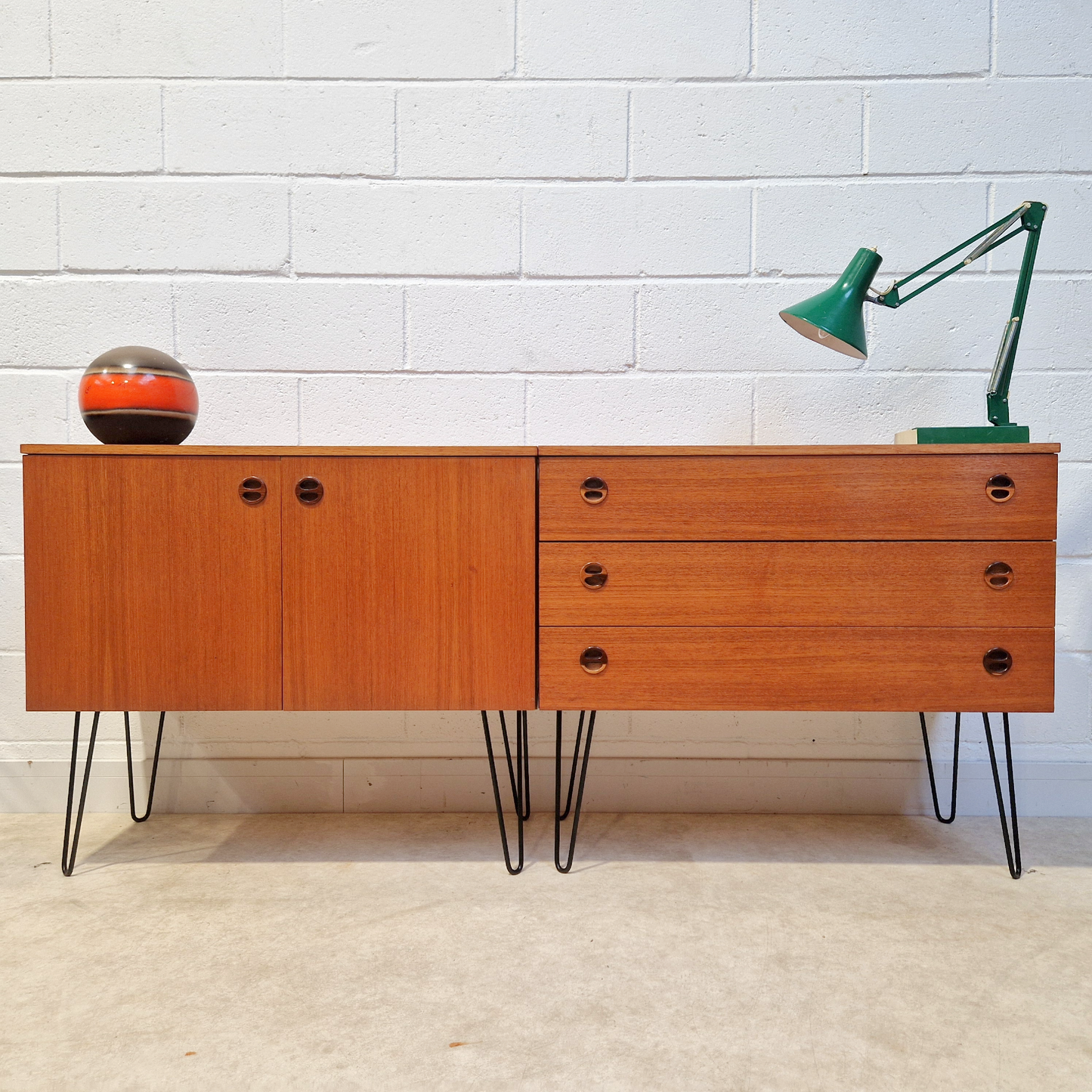 Vintage Mid Century Danish Design Medium Teak Modular Sideboard Cabinet