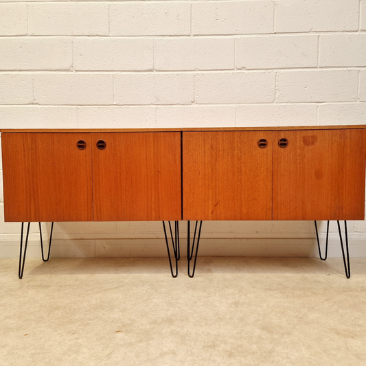 Vintage Mid Century Danish Design Medium Teak Modular Sideboard Cabinet LP Storage