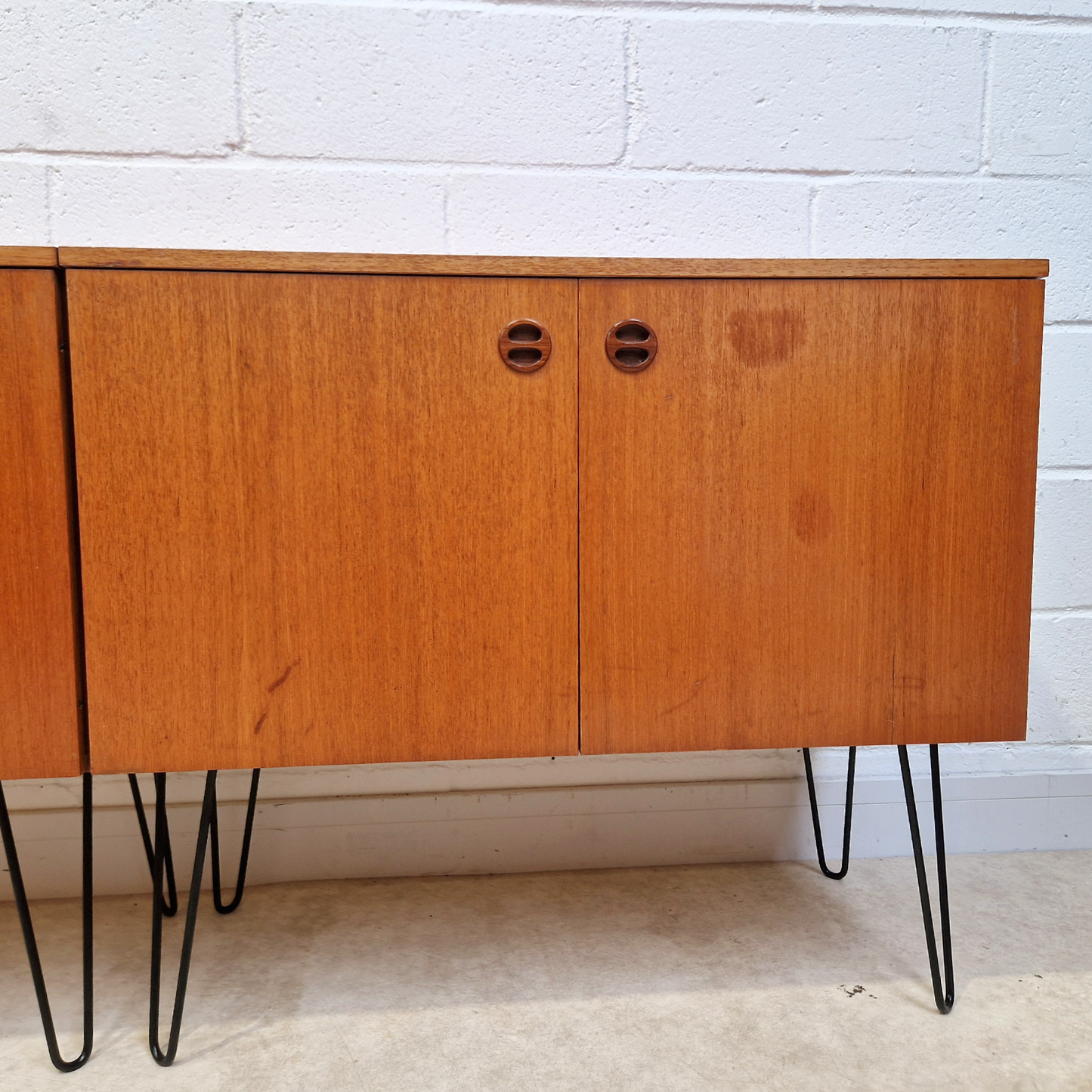 Vintage Mid Century Danish Design Medium Teak Modular Sideboard Cabinet LP Storage