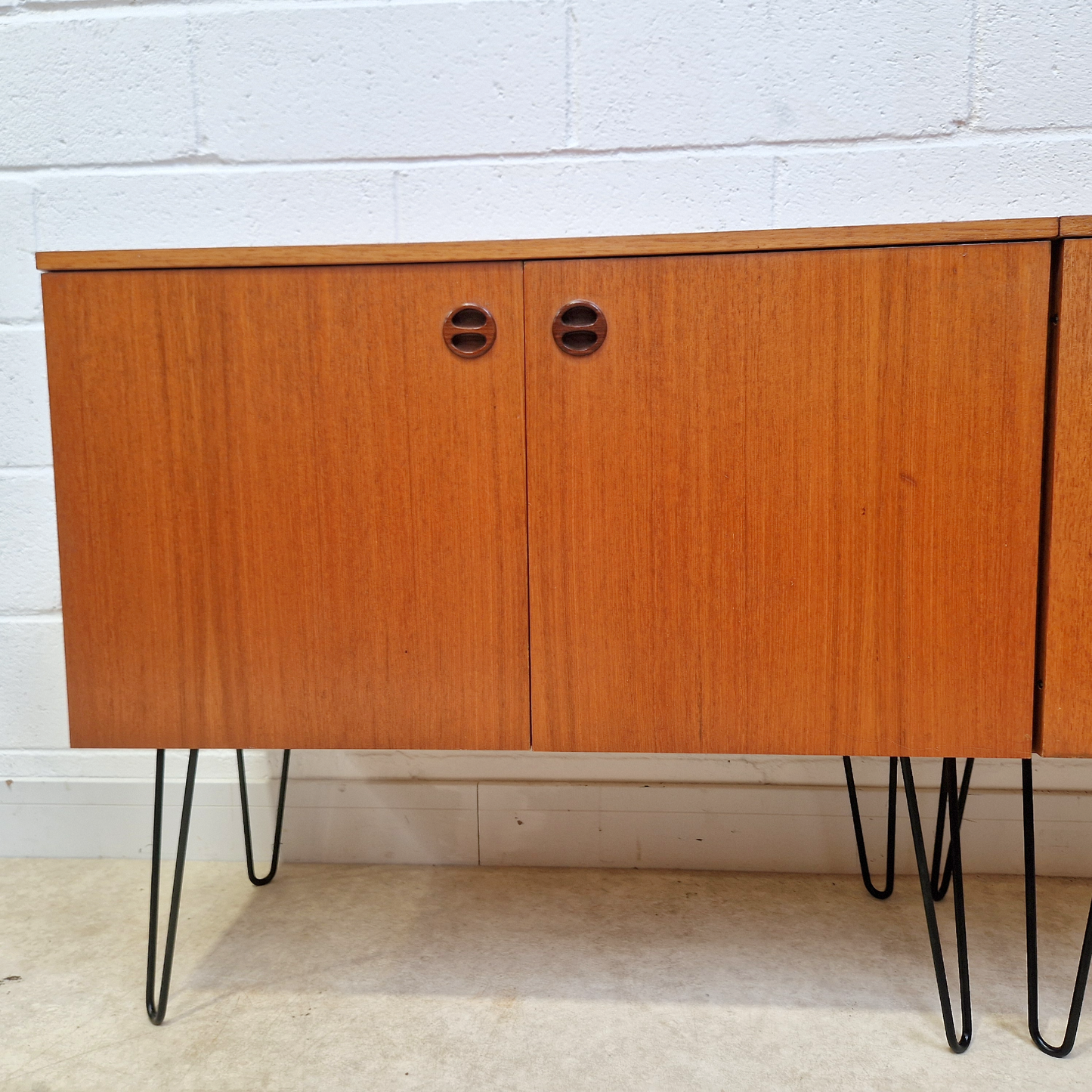Vintage Mid Century Danish Design Medium Teak Modular Sideboard Cabinet LP Storage