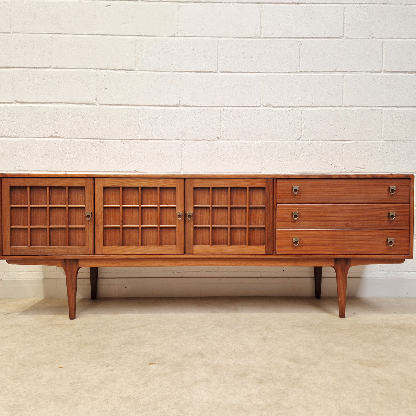 John Herbert For Younger Vintage Mid Century Danish Design Long John Sideboard Buffet Credenza