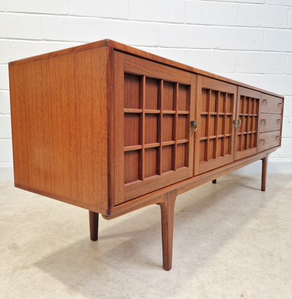 John Herbert For Younger Vintage Mid Century Danish Design Long John Sideboard Buffet Credenza