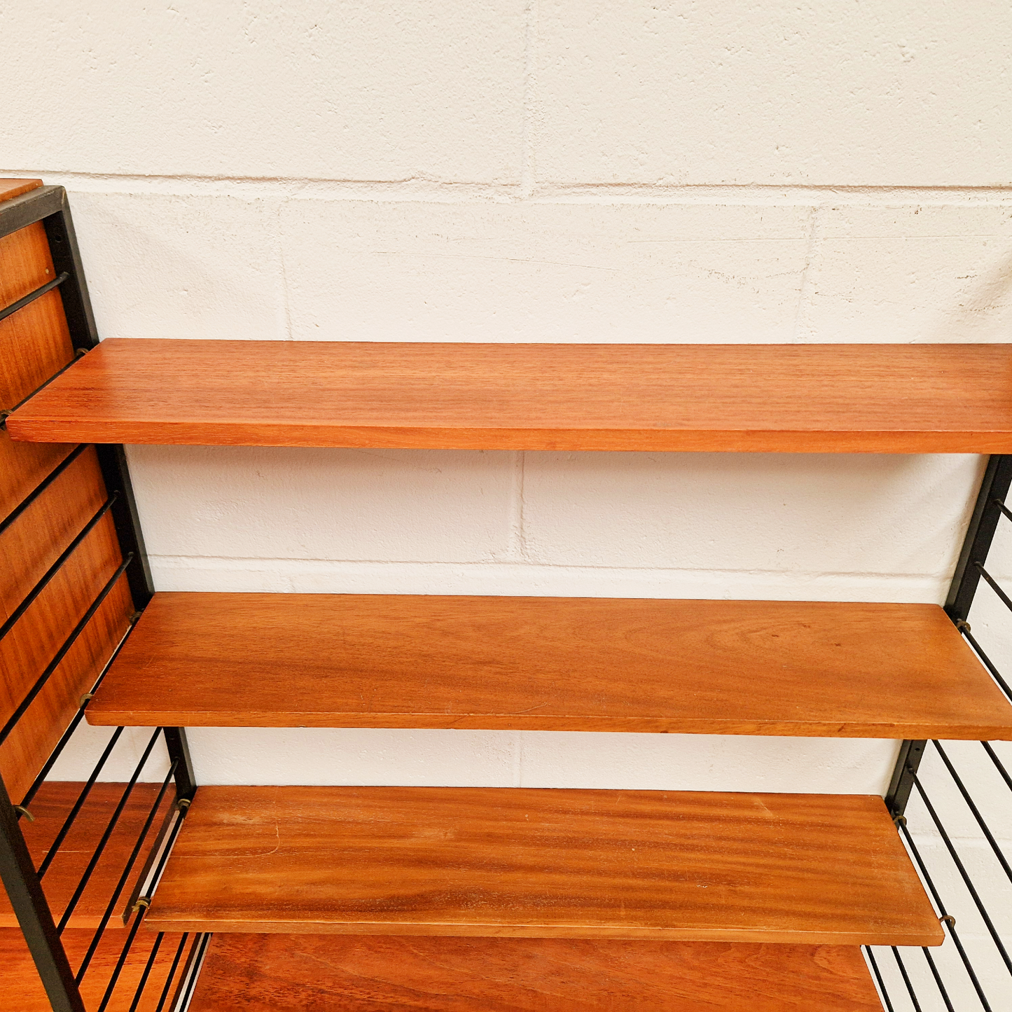 Robert Heal for Heal's Staples Ladderax Vintage 1960s Mid Century 2 Bay Danish Design Cabinet Sideboard