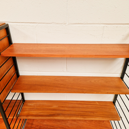 Robert Heal for Heal's Staples Ladderax Vintage 1960s Mid Century 2 Bay Danish Design Cabinet Sideboard