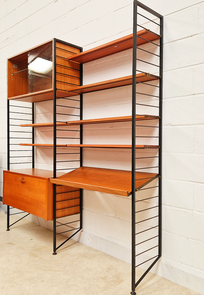 Robert Heal for Heal's Staples Ladderax Vintage 1960s Mid Century 2 Bay Danish Design Cabinet Sideboard