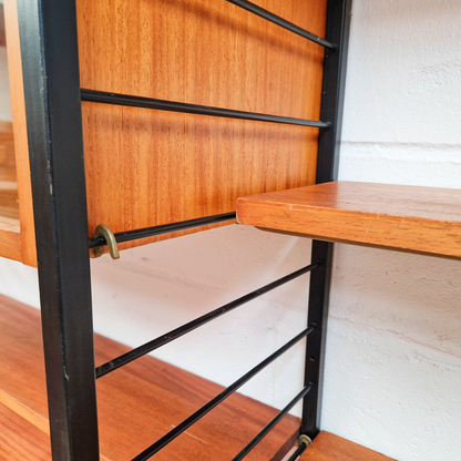 Robert Heal for Heal's Staples Ladderax Vintage 1960s Mid Century 2 Bay Danish Design Cabinet Sideboard