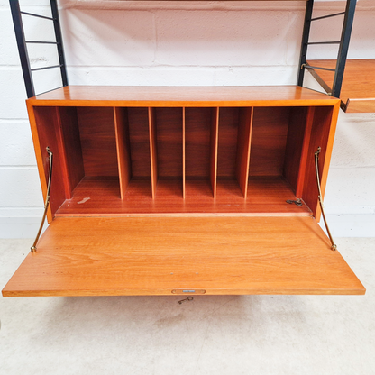 Robert Heal for Heal's Staples Ladderax Vintage 1960s Mid Century 2 Bay Danish Design Cabinet Sideboard