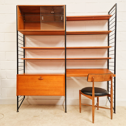 Robert Heal for Heal's Staples Ladderax Vintage 1960s Mid Century 2 Bay Danish Design Cabinet Sideboard