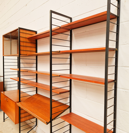Robert Heal for Heal's Staples Ladderax Vintage 1960s Mid Century 3 Bay Danish Design Cabinet Sideboard