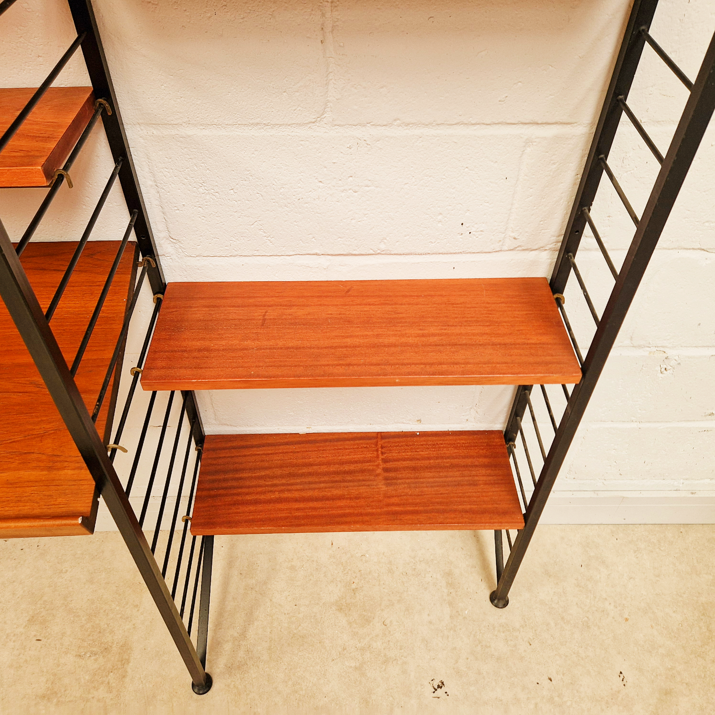 Robert Heal for Heal's Staples Ladderax Vintage 1960s Mid Century 3 Bay Danish Design Cabinet Sideboard