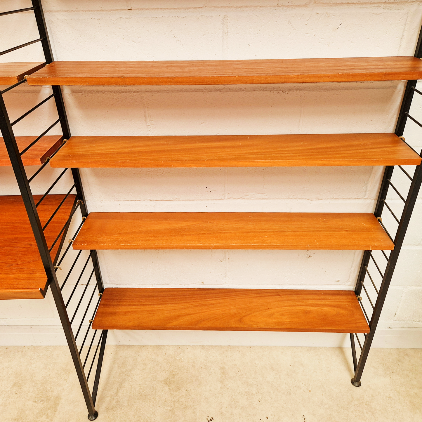 Robert Heal for Heal's Staples Ladderax Vintage 1960s Mid Century 3 Bay Danish Design Cabinet Sideboard