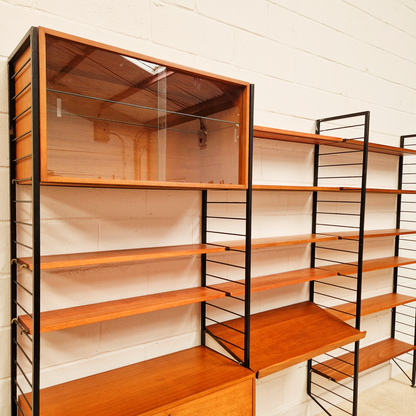 Robert Heal for Heal's Staples Ladderax Vintage 1960s Mid Century 3 Bay Danish Design Cabinet Sideboard